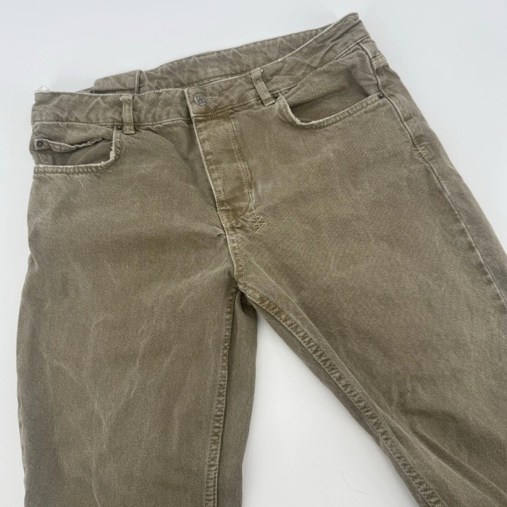 Ksubi Chitch Slim Tapered Jeans Mens 33 Faded Olive Brown Recycled Cotton 103453